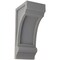 Ekena Millwork 3 1/4"W x 4"D x 8"H Diane Recessed Wood Vintage Decor Corbel, Pebble Grey CORWD03X04X08DIPG - alternate 1